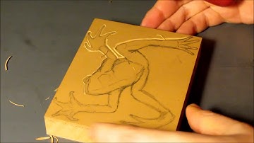 New Linocut Art Process - Part 1 - Linocut Printmaking Series (time lapse linocut)
