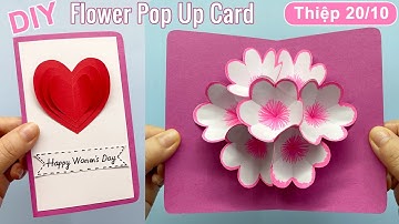 Cách làm Thiệp 20/10 3D | DIY 3D flower POP UP card | DIY Wommen’s Day Card | Liam Channel