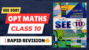 Class 10 Optional Maths | Rapid Revision🔥| SEE 2081 Prep📚 #seeexam #see2081 #class10 #optionalmath