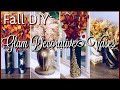 FALL GLAM HOME DECOR DIY | 4 Decorative Glass Vases Using Dollar Tree & Thrift Store Items!