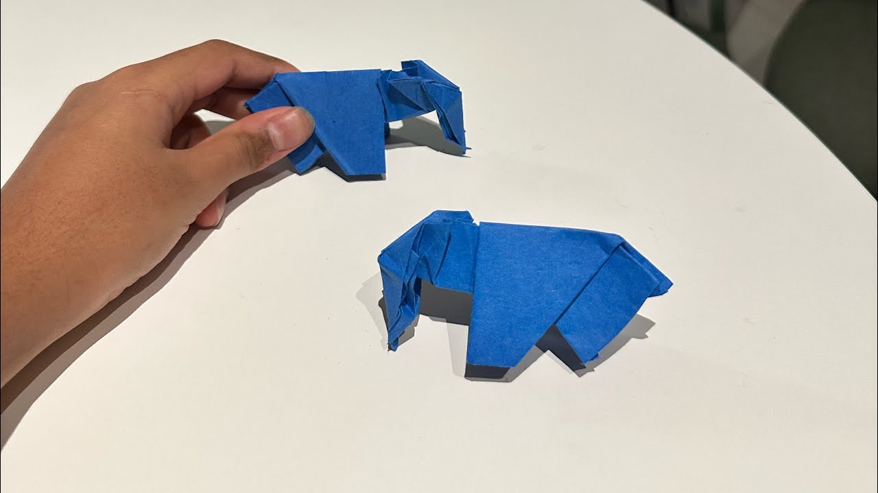 Easy origami elephant 🐘. Jungle/zoo animals paper craft. Aarav’s origami world