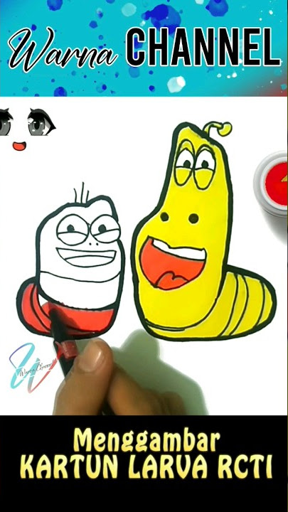 Larva Cartoon | drawing larva Cartoon | menggambar kartun larva rcti #short #menggambar #edukasianak