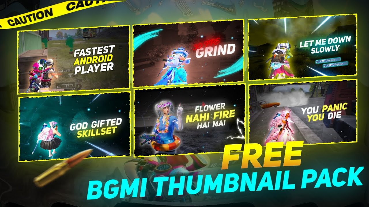 [ Free To Use ] 🥰 BGMI MONTAGE THUMBNAIL PACK 😈.