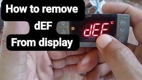 How to do a dixell display setting during defrost #zkmultitech