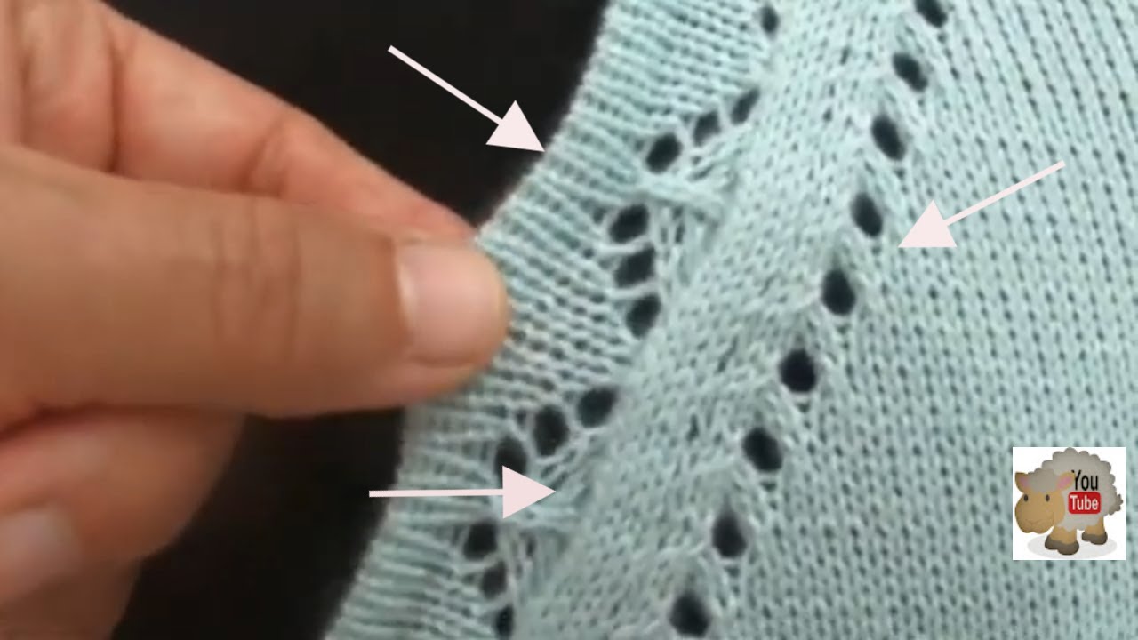 acabamento rendado feito em máquina de tricô