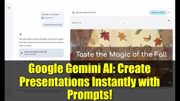 Google Gemini AI: Create Presentations Instantly with Prompts!