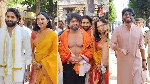 Naga Chaitanya, Sobhita Dhulipala Visits Srisailam Temple After Marriage | Nagarjuna