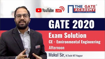 Live Environmental Engineering GATE 2020 Solutions & Answer Key - Civil Engg - Afternoon