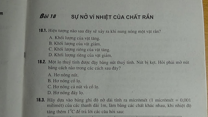 Bài 18 vật lý 6 sách bài tập