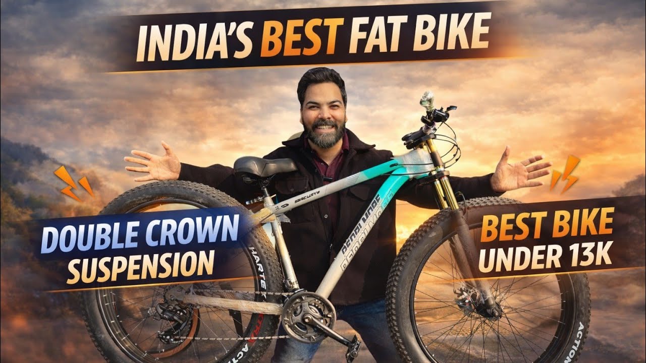 India’s best fat bike pedalmore fat bike with double crown suspension with original shimano tourney 