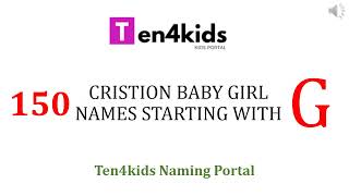 Popular Christian baby girl names starting with G