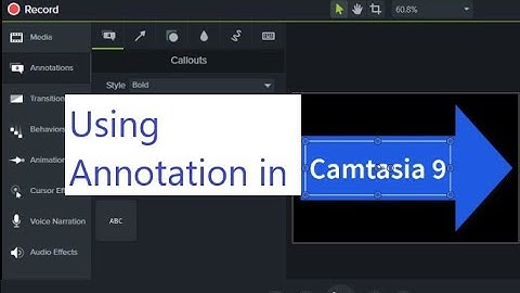 How to use annotation in Camtasia 2019