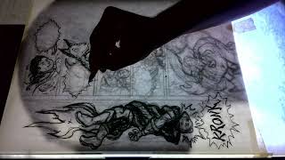 Timelapse: Charcoal Art for Page 17, Book 2