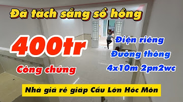 💥Nhà bán có sổ hồng sẵng, gần Cầu Lớn Hóc Môn đường Nguyễn Văn Bứa 4x10m INhà Hóc Môn giá rẻ 2025