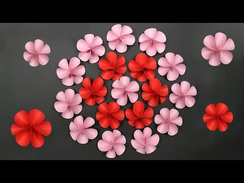 Video Cách cắt Hoa gấp Hoa làm Hoa Sứ giấy trang trí tường... - youtube