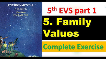 Exercise 5. Family Values | Question Answers | EVS 1 | Standard 5 | Maharashtra State Board