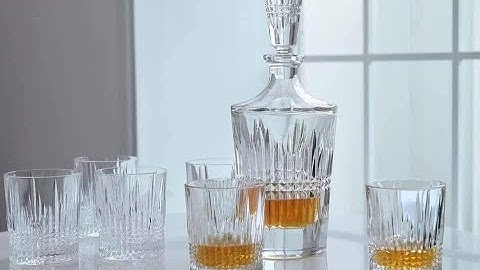 Bộ bình rượu và 6 cốc pha lê Bohemia Vincent Whisky set