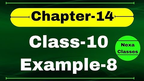 Example 8 Chapter 14 Statistics Class 10 || Chapter14 Example 8 Class 10 || Class 10 Example 8 Ch 14