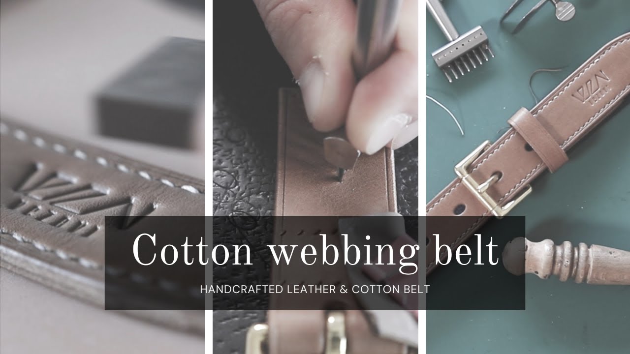 Cotton Webbing Belt | Handcrafted Leather & Cotton Belt