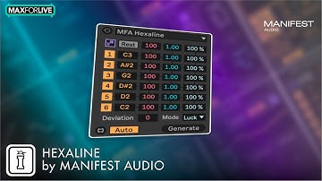 Hexaline - MaxforLive MIDI Tool for Ableton Live 12 by Manifest Audio