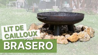 Brasero sur lit de cailloux // Solution facile pour ne pas brûler ton gazon !