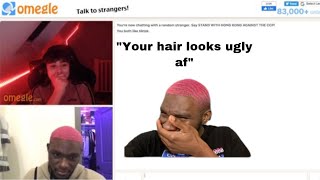 I WENT ON OMEGLE RESTRICTED AND LET STRANGERS ROAST MY NEW PINK HAIR