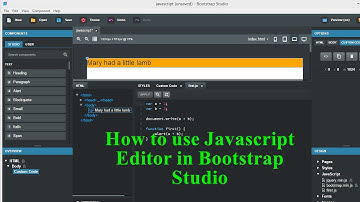 How to use the Javascript Editor in Bootstrap Studio