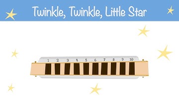 Twinkle, Twinkle, Little Star - Harmonica tutorial and songs for beginners - Normal speed
