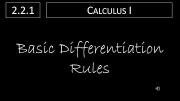 Calculus I - 2.2.1 Basic Differentiation Rules