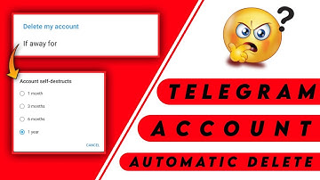TELEGRAM DELETE MY ACCOUNT IF AWAYFOR 1MONTH/ 3 MONTHS/ 6 MONTHS/ 1YEAR SETTINGS | TELEGRAM TIPS