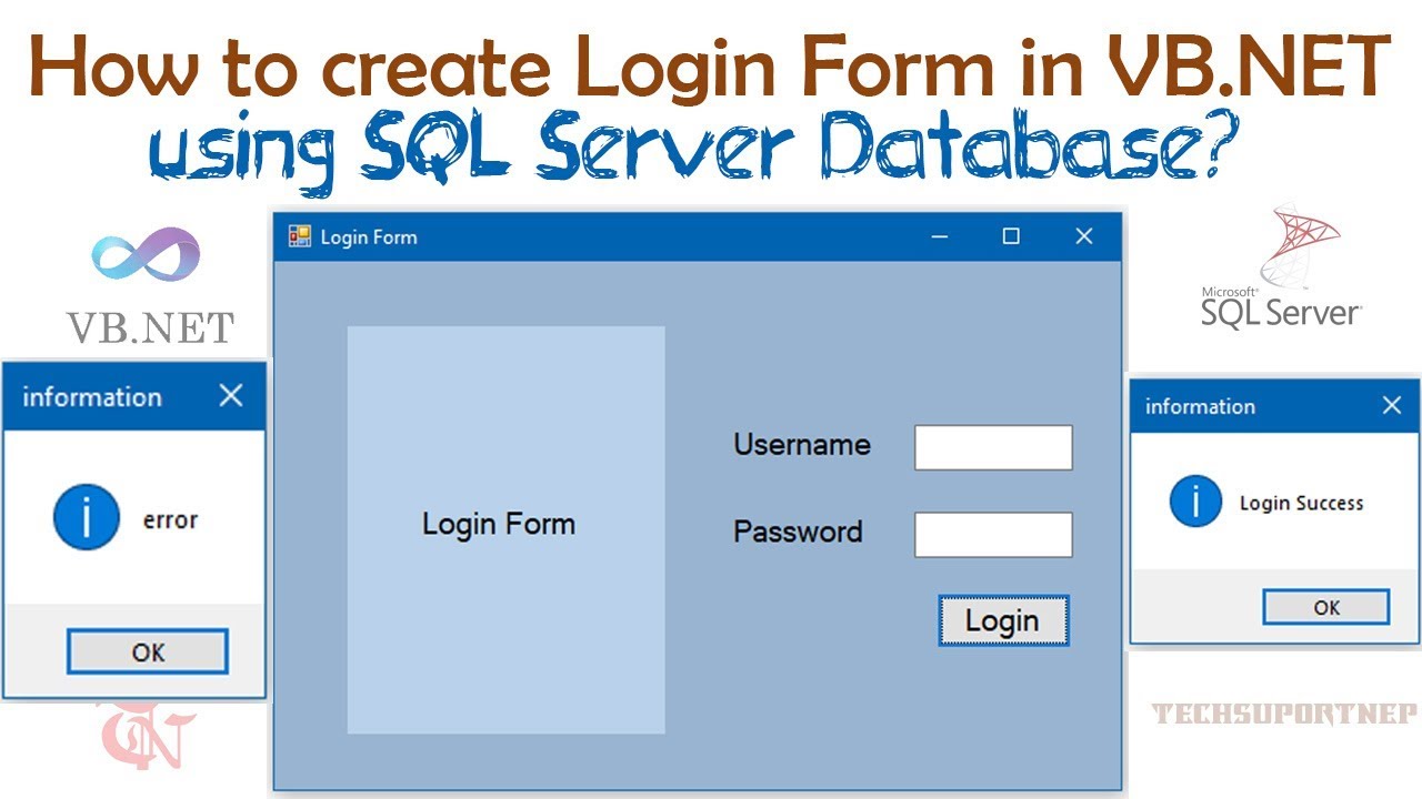 Visual How To Create Login Form In Vb Net Using Sql Server Images And