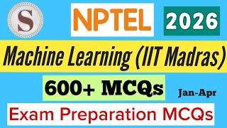NPTEL Introduction to Machine Learning Exam Preparation MCQs 2026 #jan-april #nptel #nptelexam