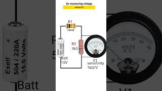 how much voltage can be read voltmeter if has sensitivity 1kΩ/V