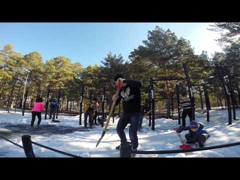 Расчистка снега на Workout Park, Челябинск