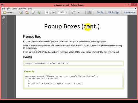 If, Else, Switch statement, Popup boxes javascript