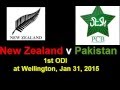 Pakistan vs New Zealand, 1st ODI, at Wellington, Jan 31, 2015