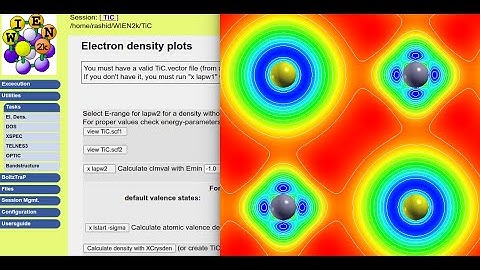 WT09: Electron density plots using WIEN2k and XCrySDen