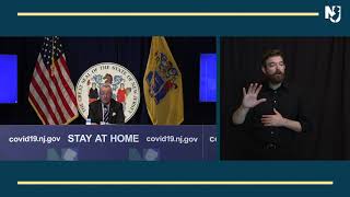 ASL TRANSLATION: Governor Phil Murphy holds a coronavirus briefing in Trenton on May 28, 2020.