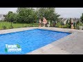 LOW MAINTENANCE FIBERGLASS POOL INSTALLED IN PENNSYLVANIA WITH PAVER POOL DECKING