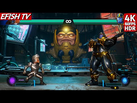Arthur & Thor vs Thanos & Haggar (Hardest AI) - Marvel vs Capcom: Infinite