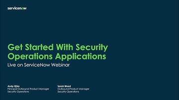 Get Started With Security Operations Applications