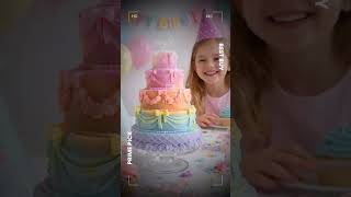 Pastel Rainbow Cake Candle | Luxury Soy Wax Birthday Candle | Cute Aesthetic Party Decor | Gift f...