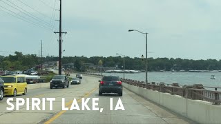 Driving through Spirit Lake, Iowa