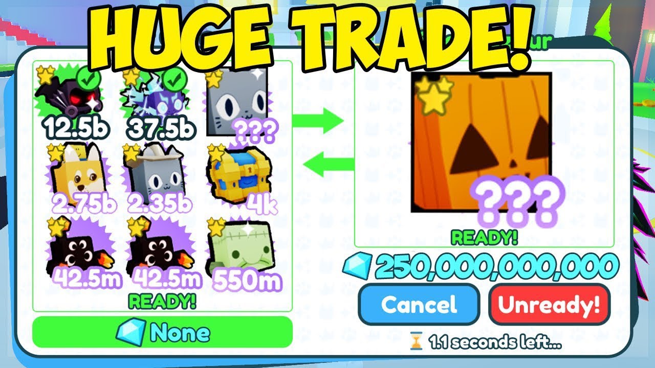 Huge trades in pet sim x YouTube