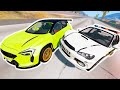 BeamNG Multiplayer CRAZY Streetracing, Police Chases, And WILD Crashes! - BeamNG MP