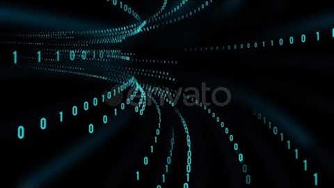 Binary Data Stream Tunnel - Stock Video