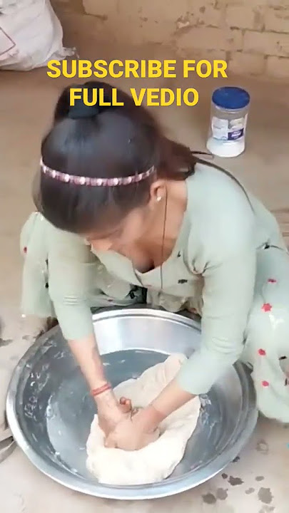 Village girl cooking