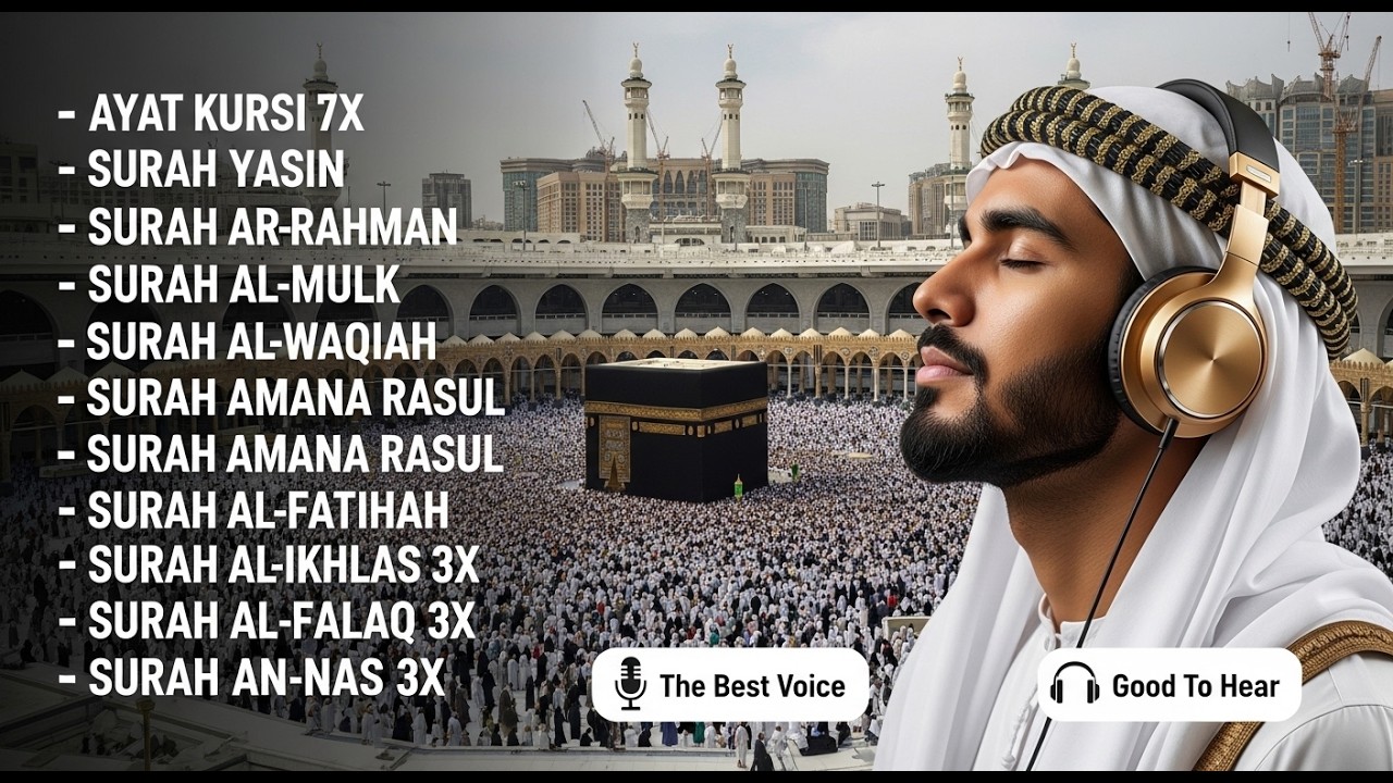 Ayat Kursi 7x & Powerful Surahs | Yasin, Waqiah, Al Mulk, Kahfi for Protection & Tranquility