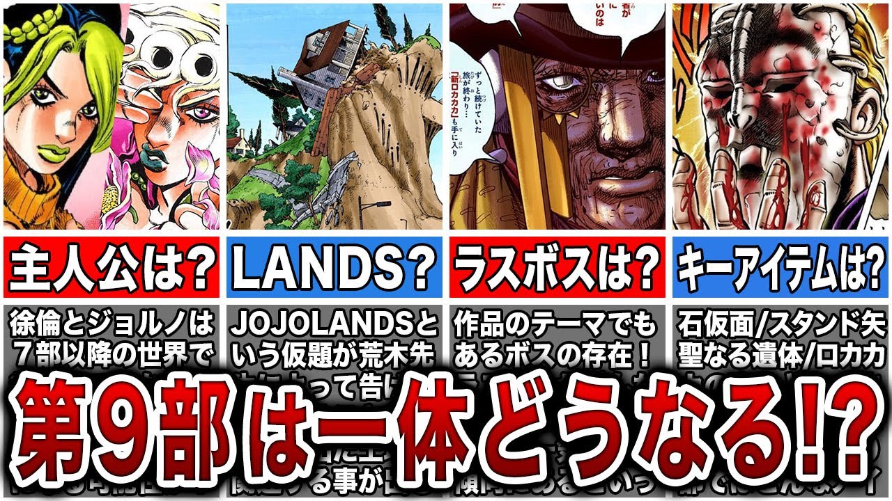 Jojolands 仮 ジョジョ新作第９部の鍵を握る人物や要素を徹底的に考察した結果 ゆっくり解説 Youtube