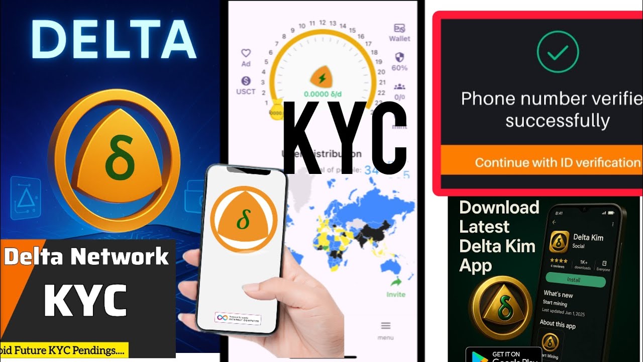 DELTA Network 🔥 KYC, MINNING APP uninstall,new version 1.2/HARASABWA ...